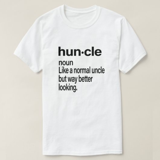 grappige, coole oom Gift Hunkle Definition T-shirt (Design voorkant)