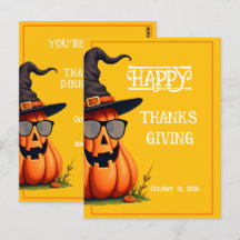 GRAPPIGE COOLE POMPOEN AARDIGE GELUKKIGE THANKSGIV