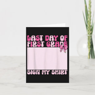Grappige coquette laatste dag van school eerste kl kaart