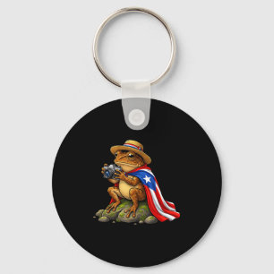 Grappige Coqui Kikker Puerto Rico Kunstwerk Sleutelhanger