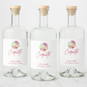 Grappige Coquito Santa Eten en Drank Label Set Likeurfles Etiket (Flessen)