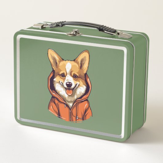 Grappige Corgi Draag Hoodie (Voorkant)