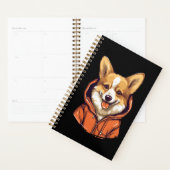 Grappige Corgi Draag Hoodie Planner (Display)