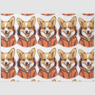 Grappige Corgi Draag Hoodie Tissuepapier