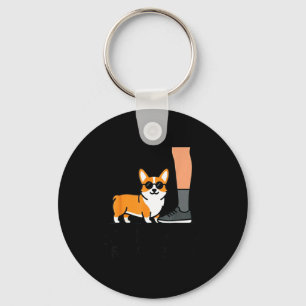 Grappige corgi hond quote hoog genoeg voor schenen sleutelhanger