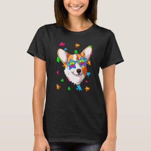 Grappige Corgi Puzzel Autisme Bewustzijn Hond T-shirt