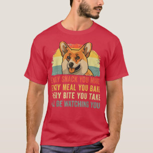 Grappige Corgi Retro Elke Snack Die Je Maakt Elke T-shirt