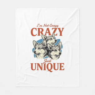 Grappige Corgi Unieke Vintage Gravure T-Shirt Ontw Fleece Deken
