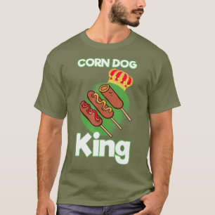 Grappige Corndog King Hotdog op een stick cornedog T-shirt