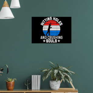Grappige Cornhole Hittende Gaten en Verpletterende Poster