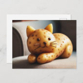 Grappige Couch Potato Cat Lounges op de bank Briefkaart (Voorkant / Achterkant)