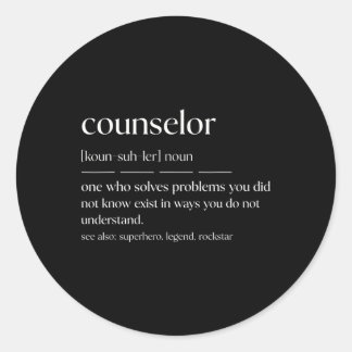 Grappige Counselor Zelfstandig naamwoord Geestelij Ronde Sticker