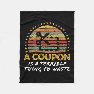 Grappige Couponing, Coupon Clipper Geld Spaarder Q Fleece Deken