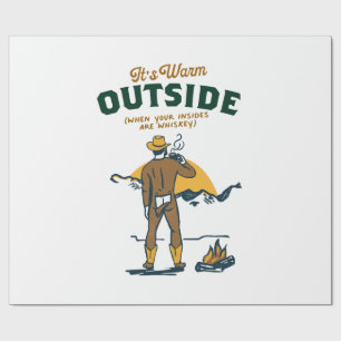 Grappige cowboy Drink whisky Cadeaupapier