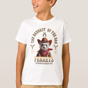 Grappige Cowboy Ferret Westerne stijl T-shirt