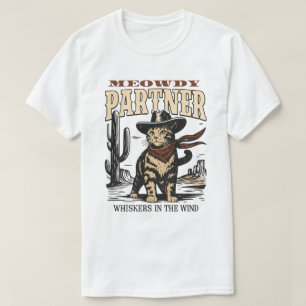 Grappige Cowboy Kat – Meowdy Partner Western Kat T-shirt