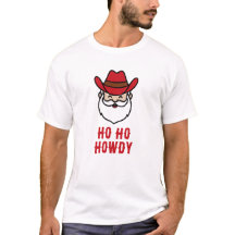 Grappige cowboy kerstman cowboy grafische t-shirt
