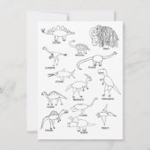 Grappige Cowboy Trex Dinosaurus Kinderen Verjaarda Kaart (Achterkant)