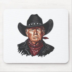 Grappige Cowboy Western Donald Trump Amerikaanse V Muismat