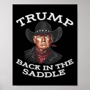 Grappige Cowboy Western Donald Trump President Vs. Poster
