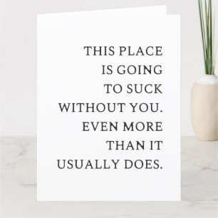 Grappige CoWorker Vertrekken - Grappige Nieuwe Baa Bedankkaart