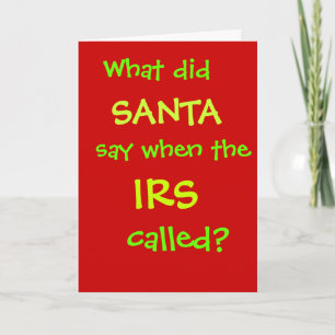 Grappige CPA Accountant Kerstmis IRS belastinggrap Feestdagen Kaart