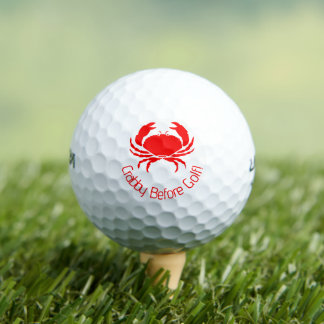 Grappige Crabby Voor Golf Rode Golf Ballen