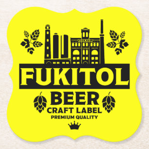 Grappige Craft Beer Labels Kartonnen Onderzetters