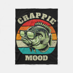 Grappige Crappie Stem Retro Vissen Sarcasme Papa M Fleece Deken