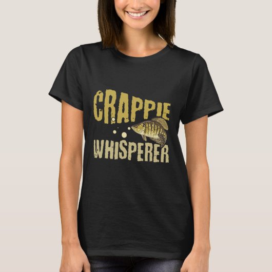 Grappige Crappie Whisperer Gevist T-shirt (Voorkant)