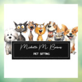 Grappige Crazy Cats Honden Huisdier Sitter Profess Raamsticker (Vel 3)