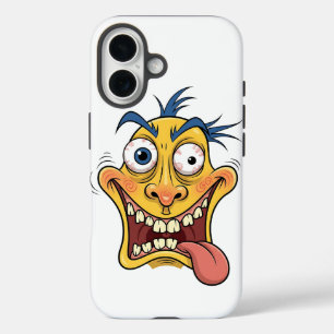 Grappige Crazy Face Cartoon iPhone Case – Kleurrij