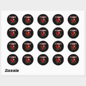 Grappige Crazy Rooster F-CAW-F Meme Ronde Sticker (Vel)