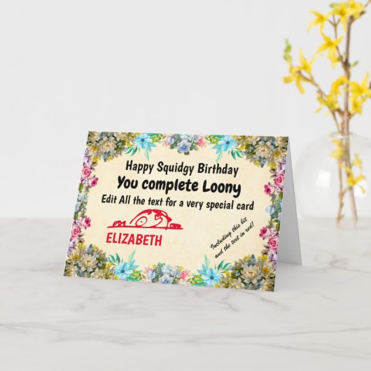 Grappige Creëer Uw eigen Humor Gemakkelijk te bewe Kaart (Gele Bloem)