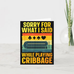 Grappige Cribbage Kunst Voor Mannen Vrouwen Kaarts Kaart