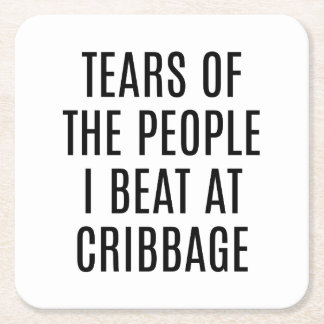Grappige Cribbage Onderzetter Tranen van de Mensen