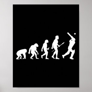 Grappige cricket-shirts voor mannen vrouwen kinder poster