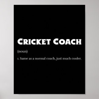 Grappige Cricketcoach Hetzelfde Als Gewone Coach M Poster