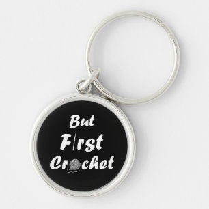grappige crocheting quote sleutelhanger