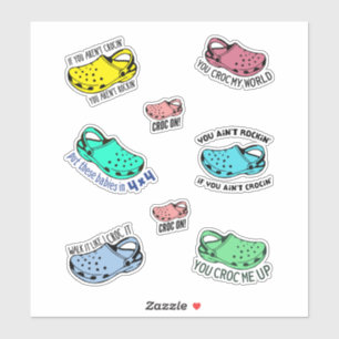 Grappige crocs citaten stickerspack sticker