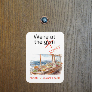 Grappige Cruise Deurmarkering Bij de Gymbuffet Magneet