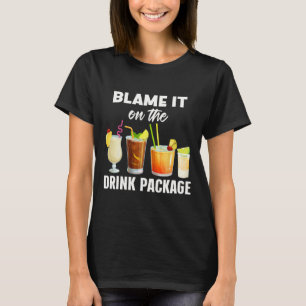 Grappige cruise humor geef de drankpakket de schul t-shirt