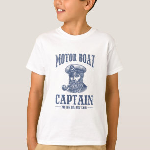 Grappige cruise-shirts voor mannen motorbootkapite t-shirt