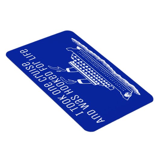 Grappige cruiseschip reizen verslaafd voor het lev magneet (Rechterzijde)