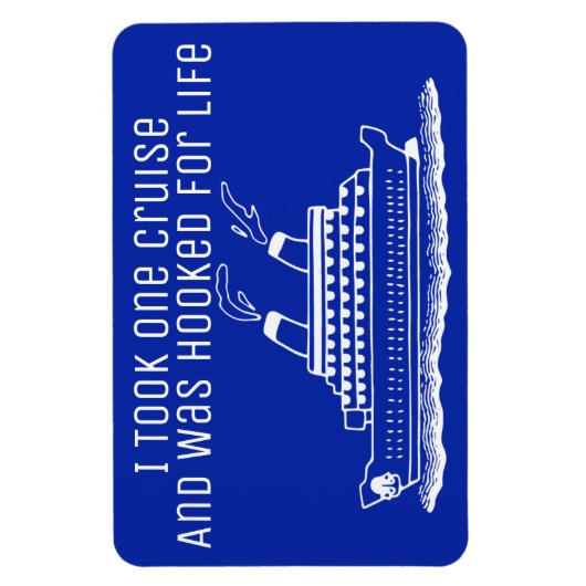 Grappige cruiseschip reizen verslaafd voor het lev magneet (Verticaal)