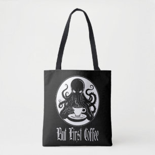 Grappige Cthulhu - maar eerste koffie Draagtas