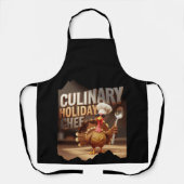 Grappige Culinaire Vakantie Turkije Chef Schort (Voorkant)