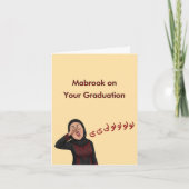 Grappige Culturele Felicitaties Zaghroota Mabrook Kaart (Voorkant)