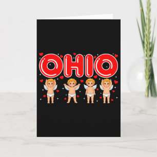 Grappige Cupid Ohio Midwest-feest O-h-i-o Op Valen Kaart