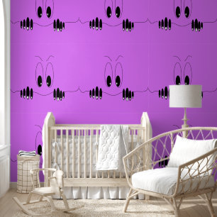 Grappige Curiosity Eyes Custom Kleur Paarse Behang